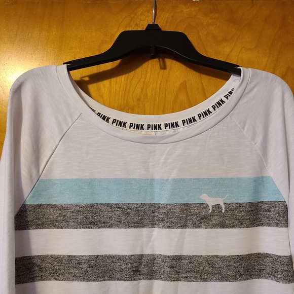 PINK Victoria's Secret Boatneck Lightweight   Long Sleeve Pullover - Picture 2 of 6